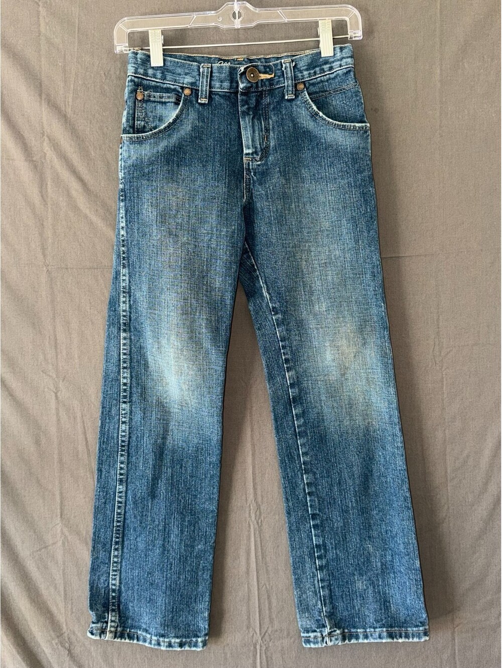 Wrangler Boys Straight Leg Jeans Size 10 Regular Blue Denim 100% Cotton Mexico M